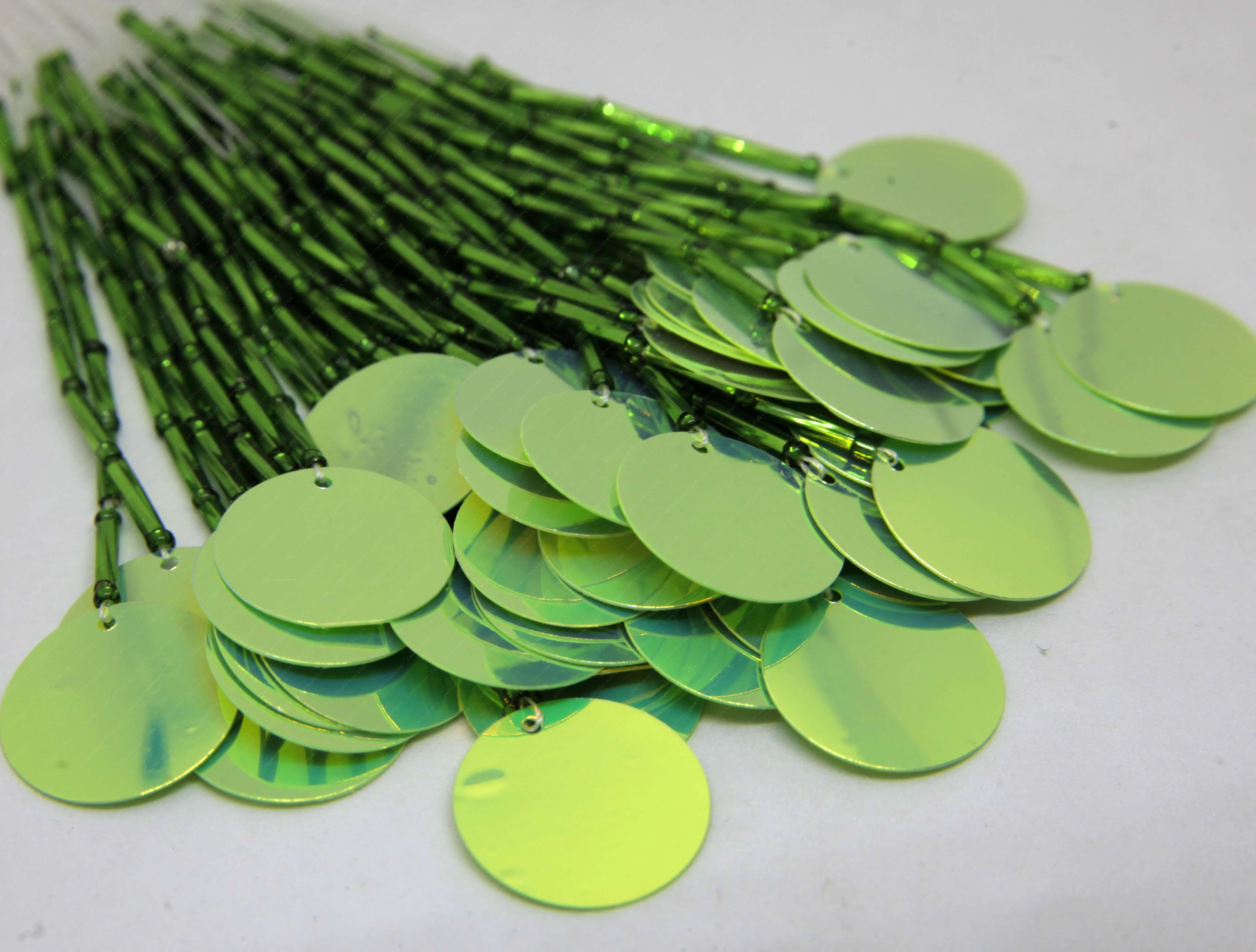 Пучки стекляруса Green + Green АВ паєтка 2см